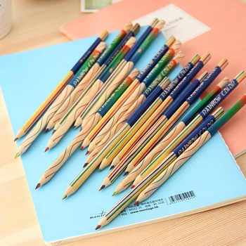 Четырехцветный карандаш с тонким треугольным сердечником, креативный детский карандаш для рисования, пишущий карандашом