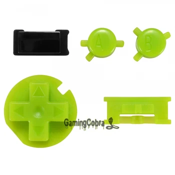 Комплект запасных частей eXtremeRate Green A B buttons D-pad для Gameboy Color GBC