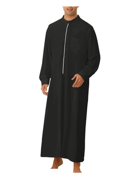 Ислам Мусульманская Мужская Одежда Jubba Thobe Abaya Homme Мусульманский Кафтан Исламские Халаты Саудовская Аравия Пакистан Праздничное Модное Платье Djellaba
