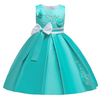 Платья Для новорожденных девочек, многослойное платье для крещения с бусинами и пятнами для девочек 3-10 лет, платье Принцессы на день рождения, свадебное платье для крещения