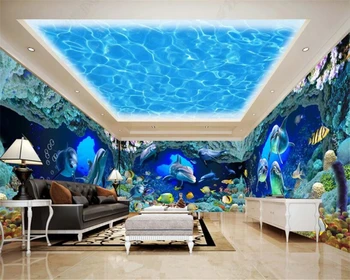 beibehang papel de parede 3d обои высокого качества на тему фантастического океанского мира, космический фон, модные водонепроницаемые обои для стен