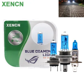 XENCN 12V H1 H4 H7 H11 HB3 HB4 9005 9006 Автомобильные Фары 5300K Серии Blue Diamond Light + 20% Brightr Галогенная лампа Автолампы, 2x