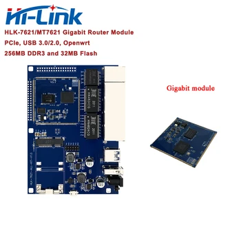 Бесплатная Доставка, 2 шт., модуль маршрутизатора GbE Gigabit Ethernet с набором микросхем MT7621A HLK-7621, тестовый набор/доска для разработки