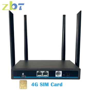 ZBT 4G WiFi Маршрутизатор с SIM-картой SIMCOM7600CE Модем 300 Мбит/с Дальнего Действия 2 * LAN WAN 2,4 G 4 ГГц Антенна Wi-Fi Беспроводной Lte Roteador