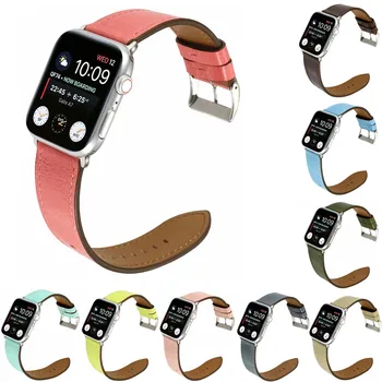 Ремешок из натуральной кожи для Apple Watch Band 44 мм 40 мм iWatch Band 38 мм 42 мм Ремешок Для Часов Браслет Для Apple Watch 5 4 3 2 1