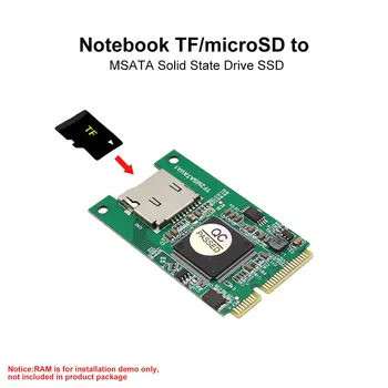 Адаптер SSD-накопителя Micro SD TF для mSATA mSATA Mini PCI e SSD-накопитель для Micro SD TF-карты для ПК, ноутбука