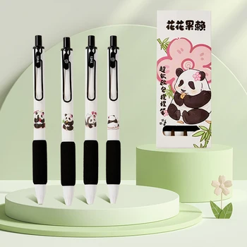 36 шт./лот, Креативная Гелевая Ручка Panda Press, Милые Ручки с Черными Чернилами 0,5 мм, Подарочные Канцелярские Принадлежности, Школьные Принадлежности Оптом