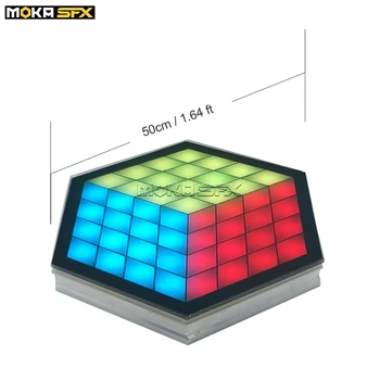 Портативный 3D Magic Cube светодиодный Танцпол DMX Освещение Wifi Провод управления Звуком Подсветка Плитки