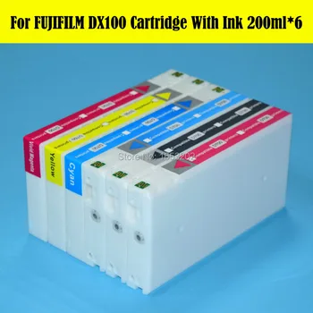 6 Видов цветов/Комплект Чернильный картридж FUJI DX100 С полной заправкой чернил Для Принтера Fujifilm DX-100 Чернильный Картридж С чипом отображения уровня чернил