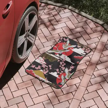 Японские традиционные автомобильные коврики, Автомобильные коврики с цветами японской сакуры, Японские традиционные мотивы орнаментов для пола автомобиля.