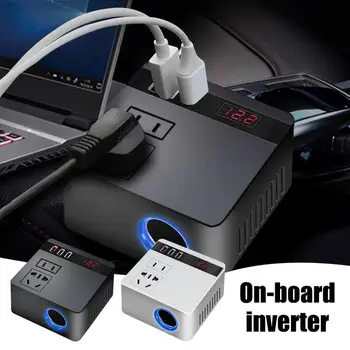 Автомобильный инвертор 12 В 24 В До 220 В Автомобильный преобразователь, Инверторный адаптер, USB-зарядное устройство, быстрая зарядка, Автомобильные Аксессуары