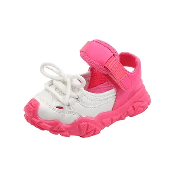 Повседневная обувь для маленьких девочек и мальчиков, летняя обувь для малышей, сетчатые дышащие студенческие кроссовки, детская спортивная обувь, детские сандалии